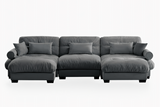 CLOUDIES 134" Sofa 3 Seater with 2 Ottoman
