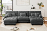 CLOUDIES 134" Sofa 3 Seater with 2 Ottoman