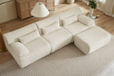 FLOVEX 110" 3-Seater Sofa with 1 Ottoman