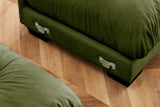 CLOUDIES 94" Loveseat with 2 Ottomans