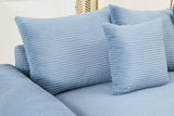 DESEO 170" 4-Seater Sofa with 2 Ottomans