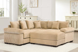 DESEO 158" Sectional Sofa with Ottoman