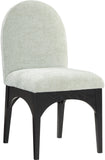 Waldorf - Chenille Dining Side Chair With Black Legs
