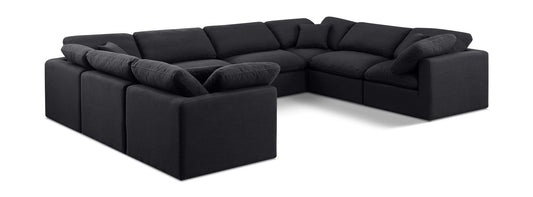 Indulge - Linen 8 Piece Modular Cloud Sectional Sofa