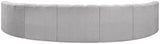 Arc - Boucle Fabric 7 Piece U-Shaped Modular Sofa