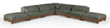 Turin - Chenille Fabric Upholstered Modular Sectional - Green