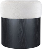 Nimes - Ottoman / Stool With Black Base
