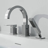 Vault Series 67 in. x 32 in. Flat Bottom Acrylic Freestanding Soaking Bathtub with Center Drain and Faucet