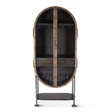 Bowery 34" Tall Oval Bar Cabinet