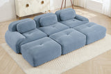 MIA 117'' 3-Seater Sofa with 3 Ottomans
