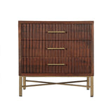 Cosmopolitan 26" Three Drawer Nightstand in Honey Brown - New
