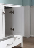 ANZZI Chateau Series 36 in. W x 22 in. D Bathroom Bath Vanity Set in White with Carrara White Marble Top with White Sink and Mirror