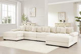 DESEO 170" 4-Seater Sofa with 2 Ottomans