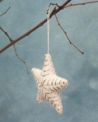 Embroidered Star Felt Ornament