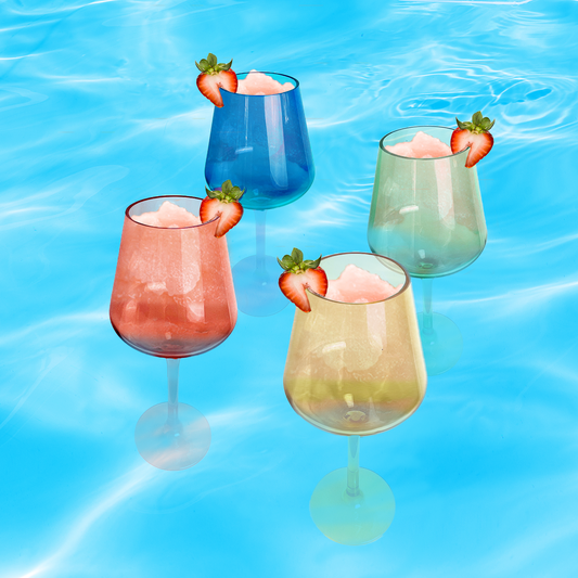 Floating Wine Glasses for Pool (18 Oz | Set of 8)