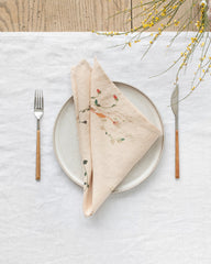 Floral print linen napkin set of 2