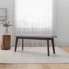 Carlos Fabric Upholstered Solid Wood Bench