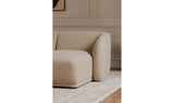 Faye Right Sectional Beige Boucle