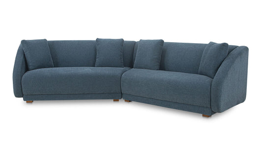 Fraser 2 Piece Modular Sofa Deep Blue