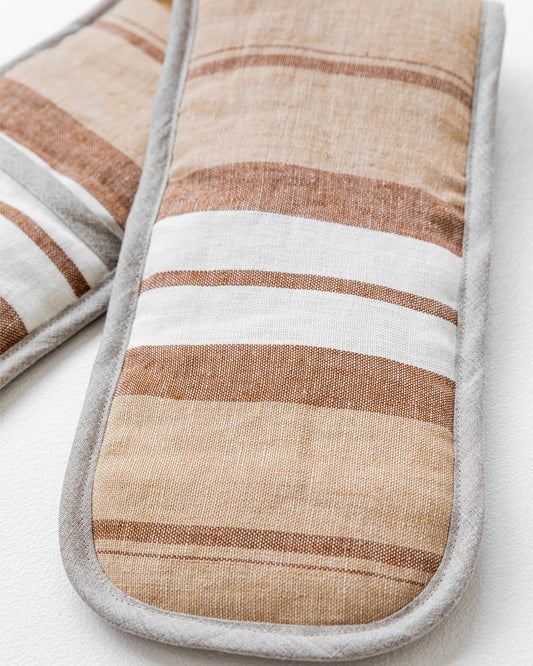 Double oven mitt (1 pcs) in French stripe
