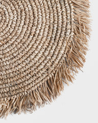 Fringe raffia placemat