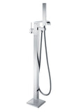 Angel 2-Handle Claw Foot Tub Faucet with Hand Shower in Polished Chrome