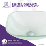 Vista Series 17 in. Bathroom Vessel Sink with Scratch-Tough and Stain-Resistant Surface in Lustrous Frosted Finish Glass