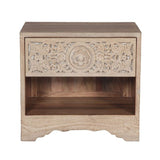 Taj 26" Nightstand with Plinth Base in Whitewash