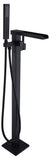 ANZZI Union Floor Mount Tub Filler (41" H), 2-Handle Control, 60" Hand Sprayer, Solid Brass, cUPC Certified, Various Finishes