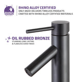 Valle Single Hole Single Handle Bathroom Faucet in Oil Rubbed Bronze