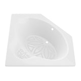 Rana 5 ft. Acrylic Center Drain Corner Bathtub in White