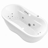 Lori Series 71 in. L x 36 in. W Acrylic Freestanding Air Bathtub with Center Drain in White