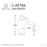 ANZZI Anfore Single Handle Bathroom Faucet, Low Spout (3.25" H), 1.2 GPM WaterSense Certified, Rhino Alloy Solid Brass, Various Finishes