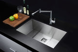 ANZZI 32 in. Undermount Kitchen Sink, Handcrafted Stainless Steel (16/18 Gauge), Single or Double Bowl, Various Series