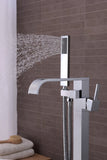 Angel 2-Handle Claw Foot Tub Faucet with Hand Shower in Polished Chrome