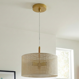 Glacier Pendant Lamp - Oak + Natural + Gold