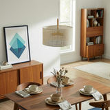 Glacier Pendant Lamp - Oak + Natural + Gold
