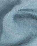 Gray blue linen fitted sheet