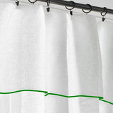 100% Linen Edge Embroidery Curtain (Set Of 2)