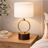 Grid Metal Circular Table Lamp