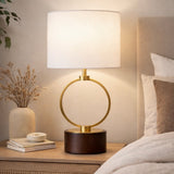 Grid Metal Circular Table Lamp
