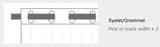 Amsterdam - Sheer Curtain Panel -Grey