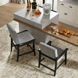 Leo Modern Upholstered Counter Stool quick shift to Dining Chair