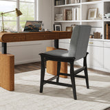 Leo Modern Upholstered Counter Stool quick shift to Dining Chair