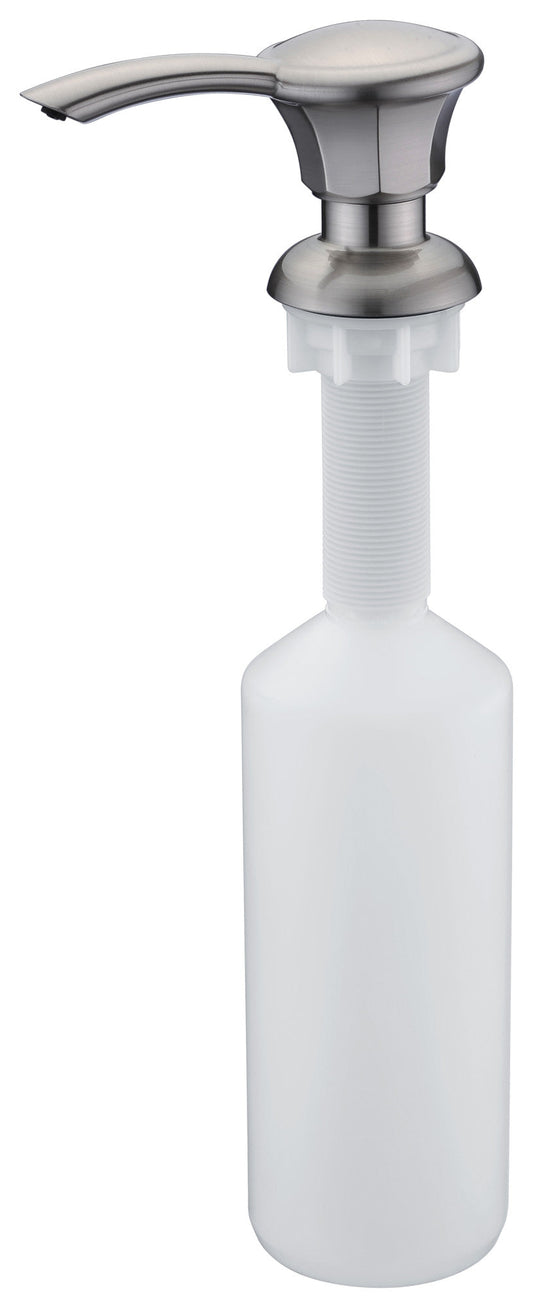 ANZZI Veneto Countertop Soap Dispenser, 12 oz. Capacity, Sleek Bottle Design, Brushed Nickel or Polished Chrome
