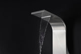 MESA Series 64 in. 4-Jetted Full Body Shower Panel System with Heavy Rain Shower and Spray Wand in Brushed Steel