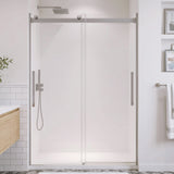Stellar Series 51 to 54 in. x 76 in. Sliding Frameless Shower Door with Tsunami Guard Tempered Clear Glass