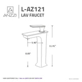 ANZZI Saunter High Arc Single Hole Faucet (8.75" H), 1.2 GPM WaterSense Certified, Rhino Alloy Solid Brass, for Vessel Sinks, Various Finishes