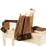 3PC Embroidered Pine Cone Towel Set