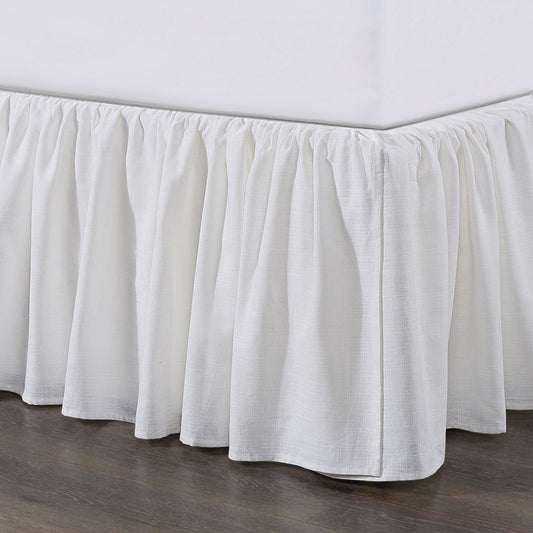 Lily Washed Linen Gathered Bed Skirt